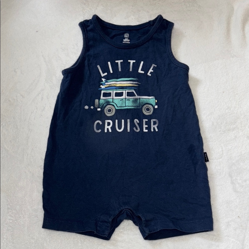 Baby gap Little Cruiser Navy Blue Baby Romper 18-24 months